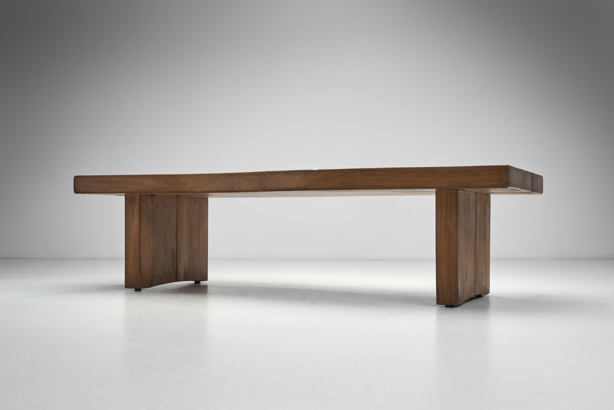 Table basse Maison Regain en orme, France, années 1980 7