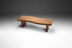 Table basse Maison Regain en orme, France, années 1980