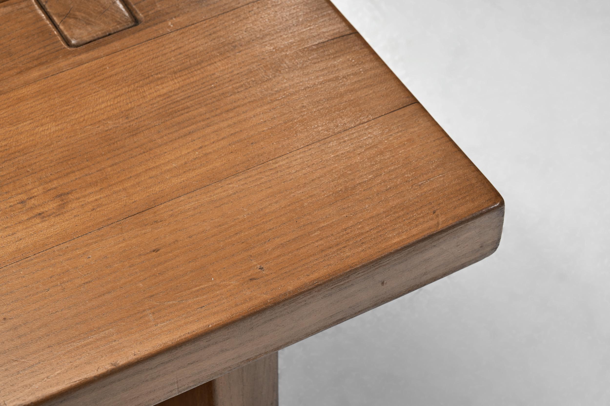 Table basse Maison Regain en orme, France, années 1980 2