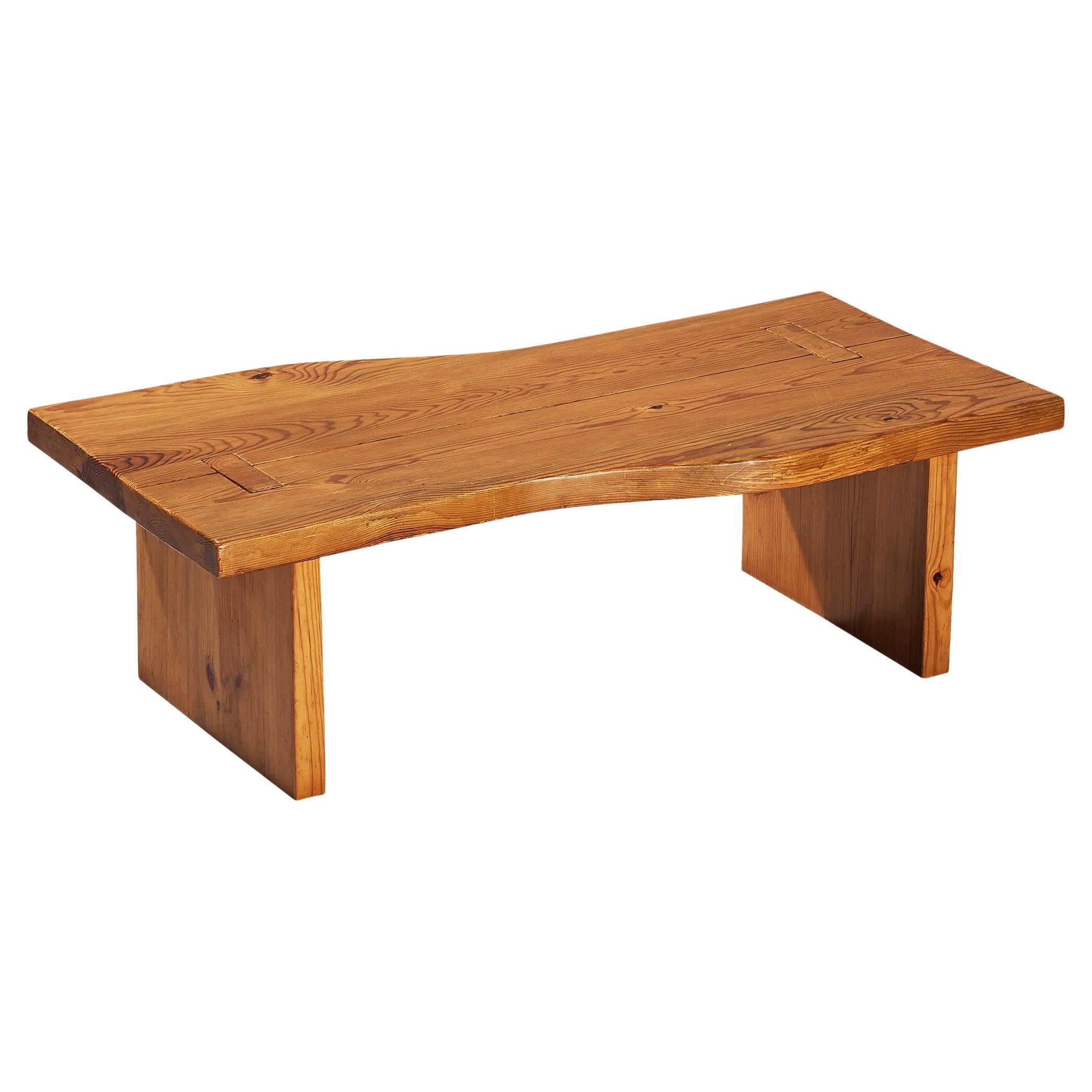 Maison Regain Coffee Table in Pine  For Sale