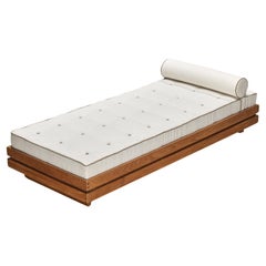 Maison Regain Daybed in White Upholstery and Elm