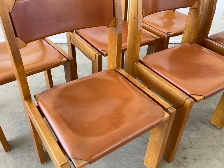 Leather Maison Regain Dining Chairs For Sale