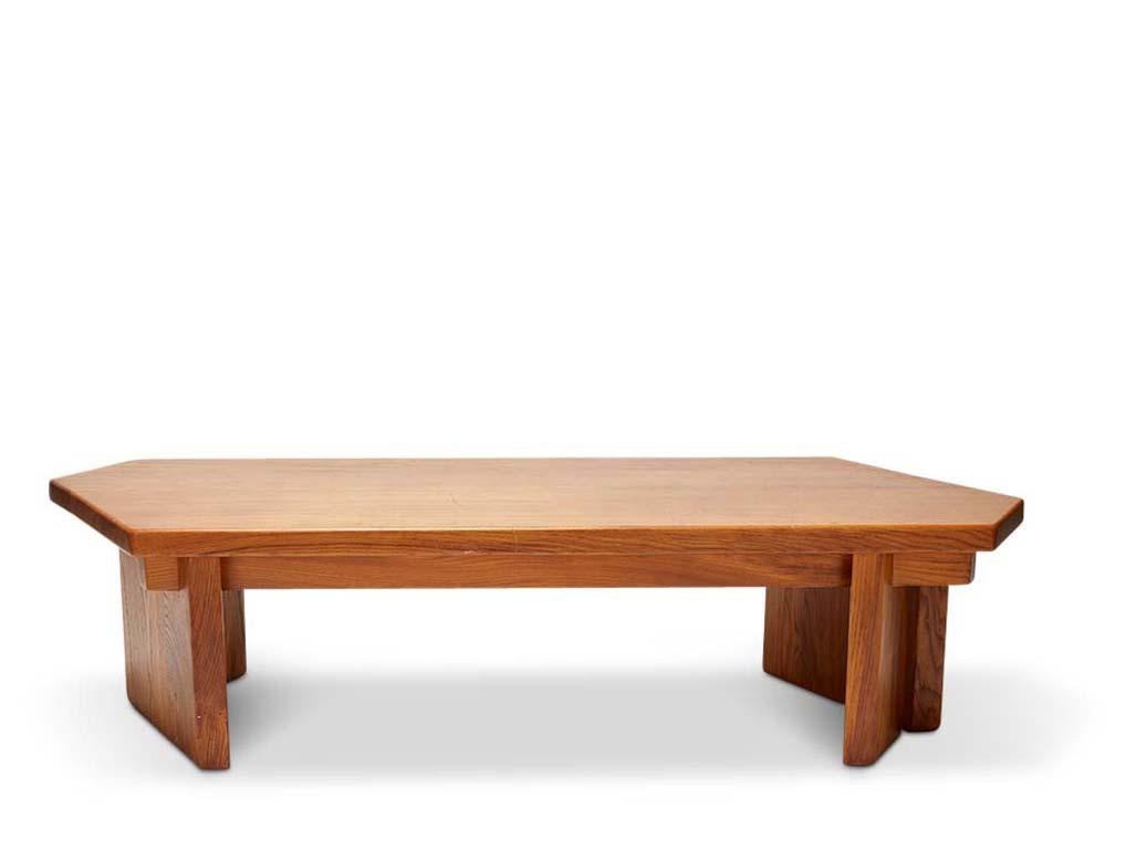 Mid-Century Modern Maison Regain, Elm Coffee Table