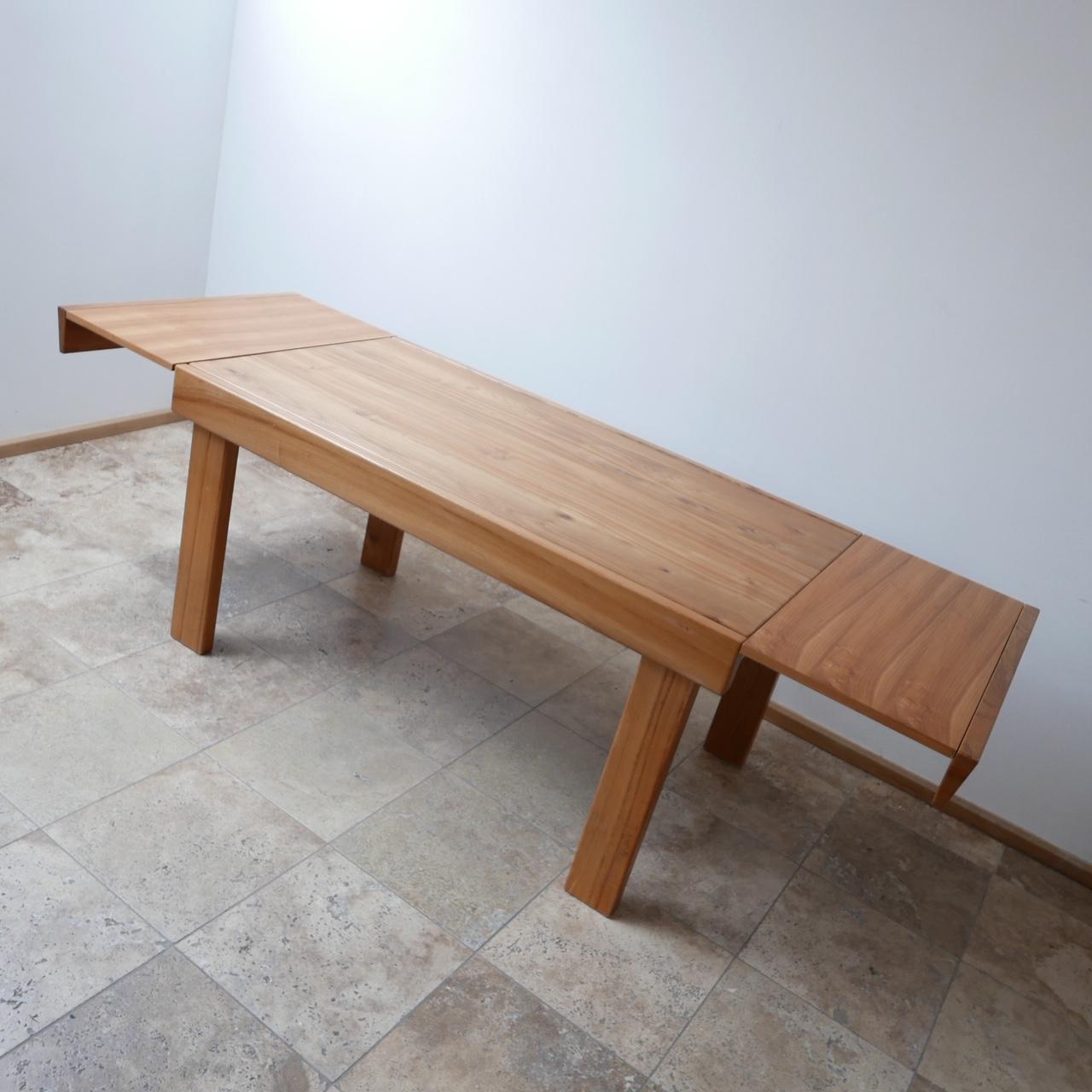 Maison Regain Elm French Midcentury Extendable Dining Table In Excellent Condition In London, GB