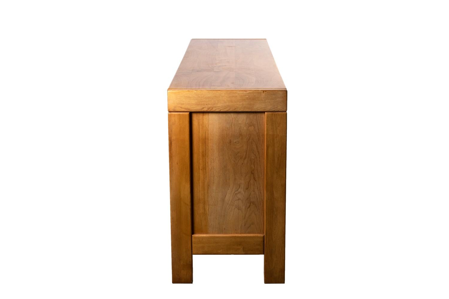 Maison Regain, Enfilade in Elm, 1960's For Sale 3