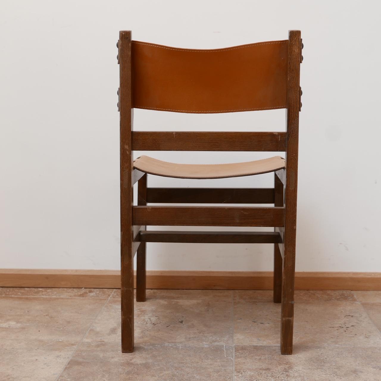 Maison Regain French Mid-Century Leather Dining Chairs '4' 3