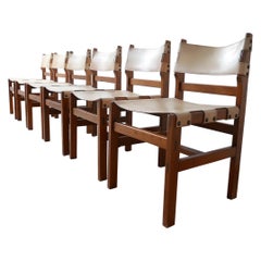 Maison Regain French Midcentury Leather Dining Chairs