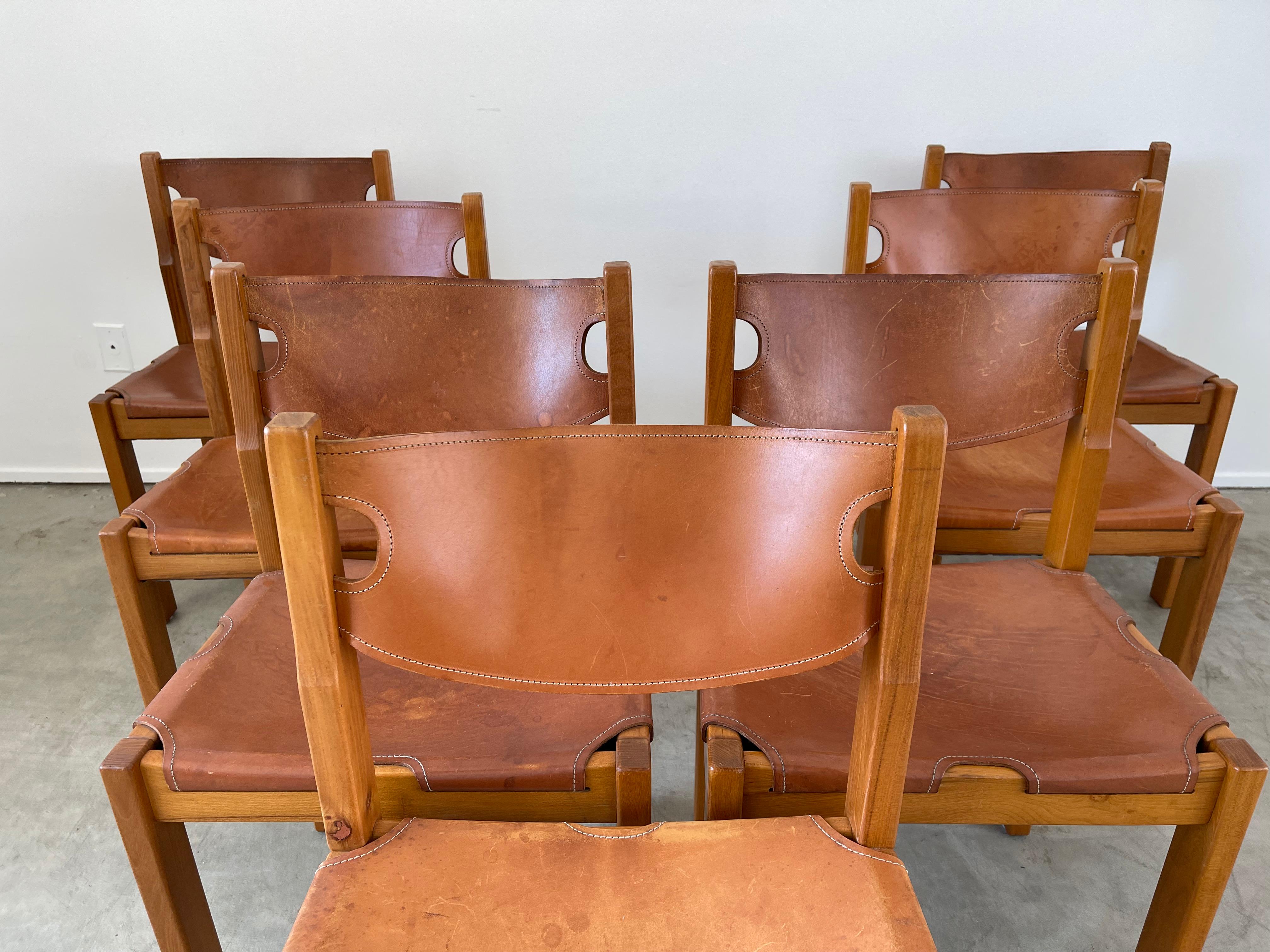 French Maison Regain Leather Dining Chairs