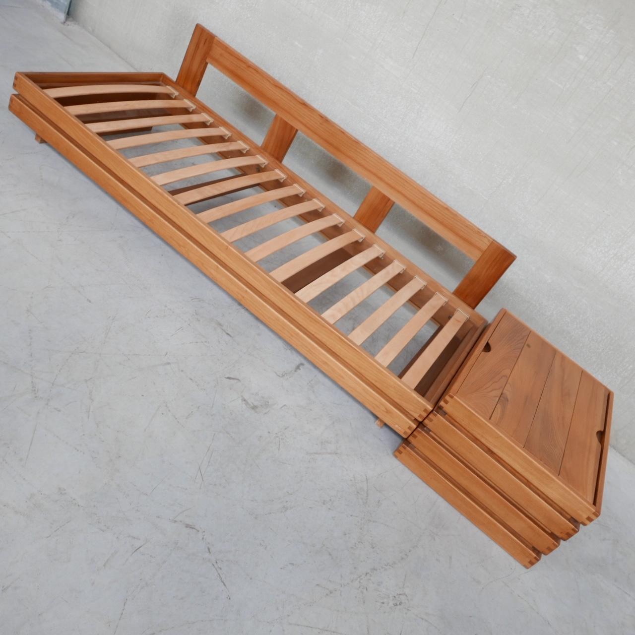 Maison Regain Mid-Century French Elm Day Bed/Sofa 8