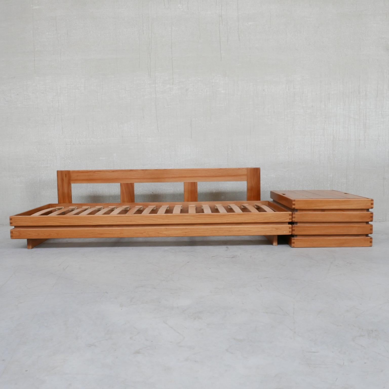 Maison Regain Mid-Century French Elm Day Bed/Sofa 9