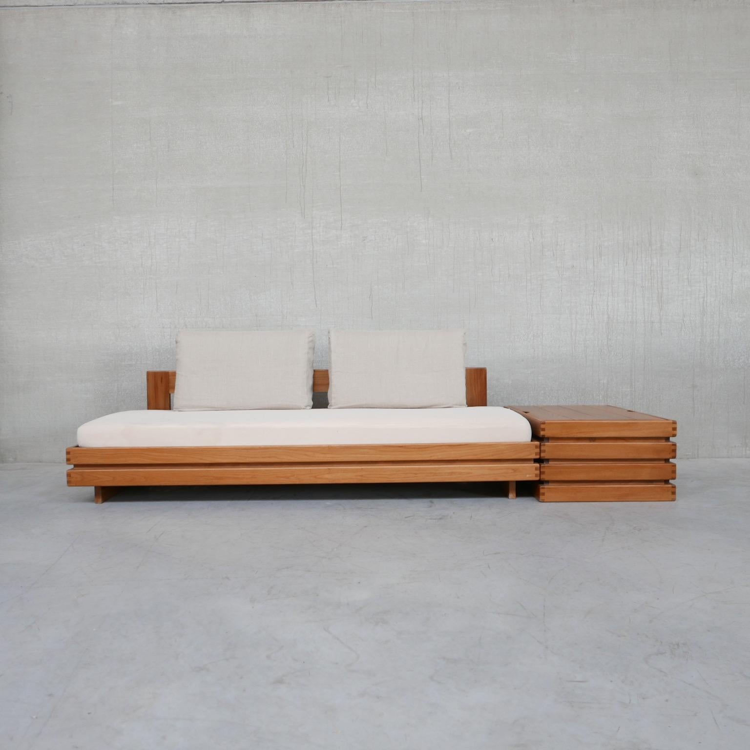 Maison Regain Mid-Century French Elm Day Bed/Sofa 11