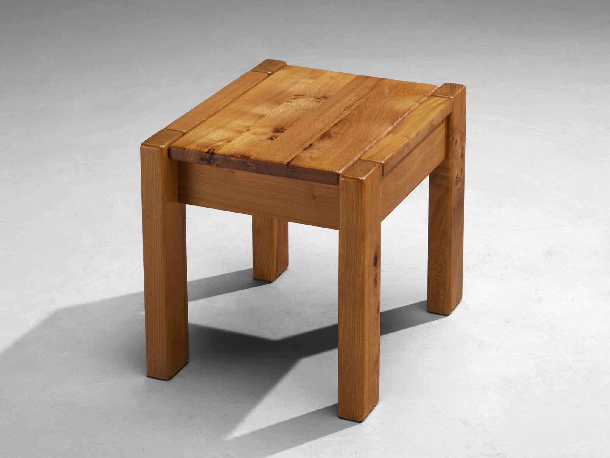 Maison Regain Night Stand in Elm and Leather In Good Condition In Waalwijk, NL