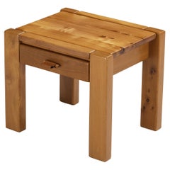 Maison Regain Night Stand in Elm and Leather