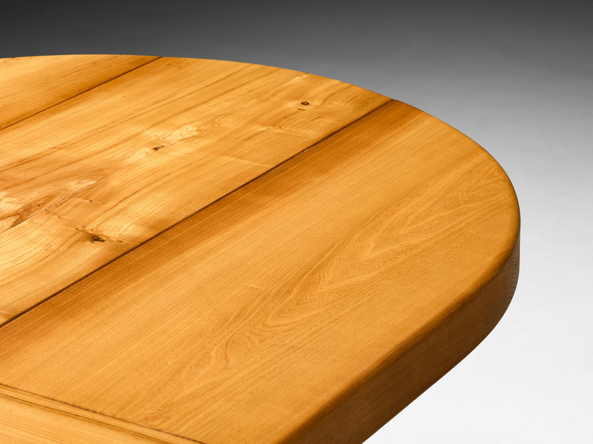 Maison Regain Oval Dining Table in Solid Elm For Sale 2