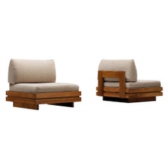 Maison Regain Pair of Lounge Chairs in Elm