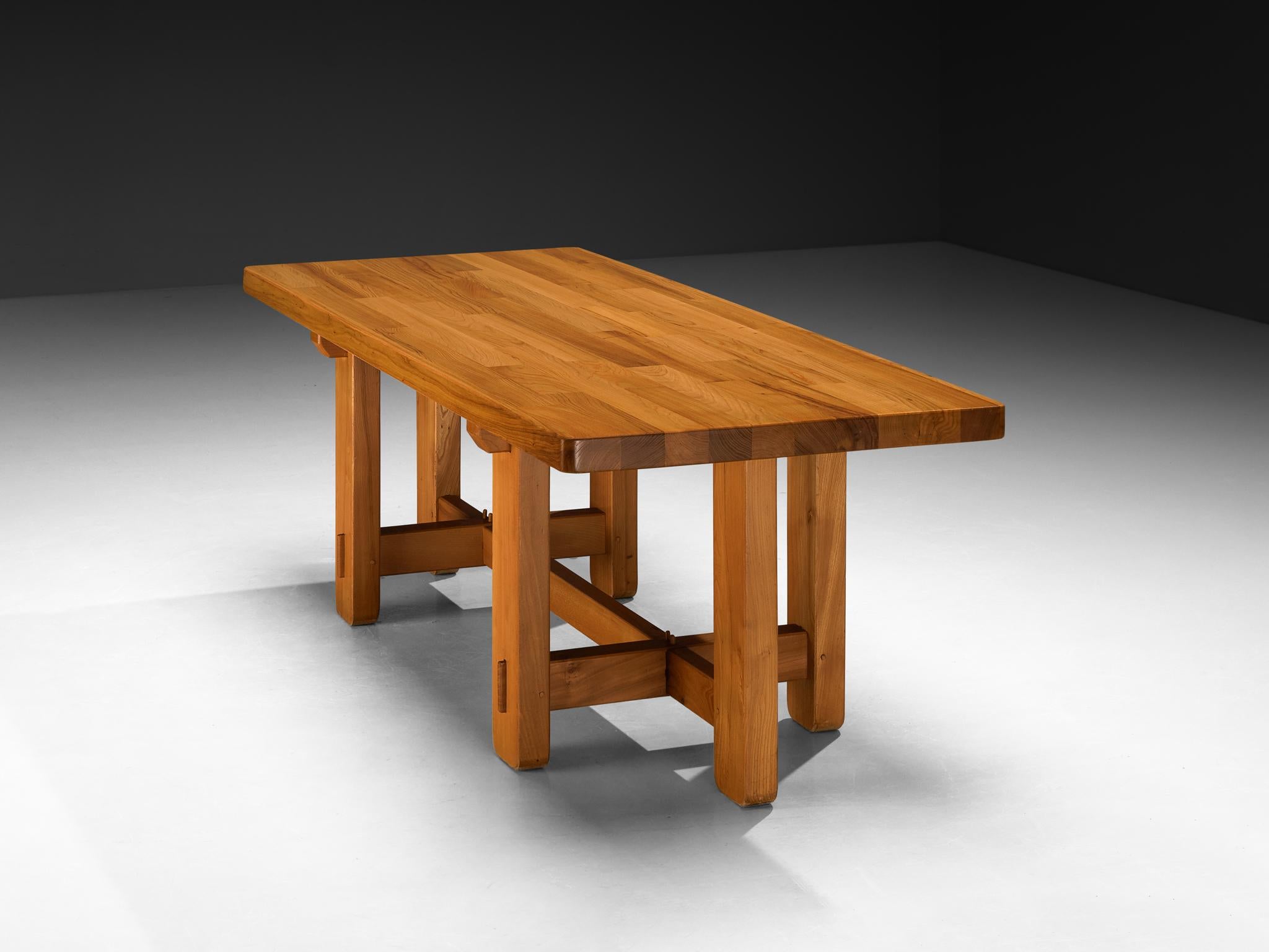 Maison Regain Rectangular Dining Table in Solid Elm For Sale 2