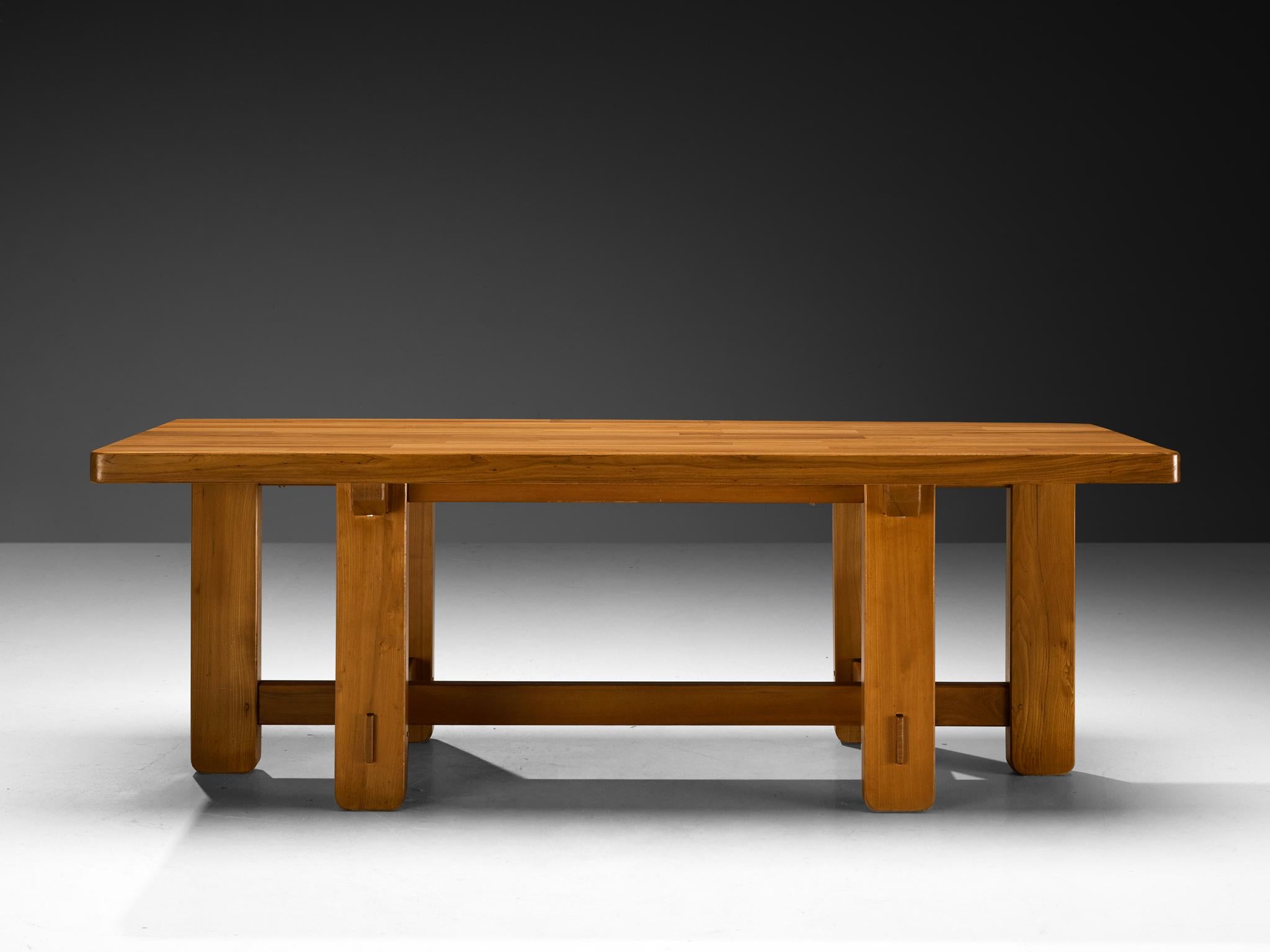 Maison Regain Rectangular Dining Table in Solid Elm For Sale 4