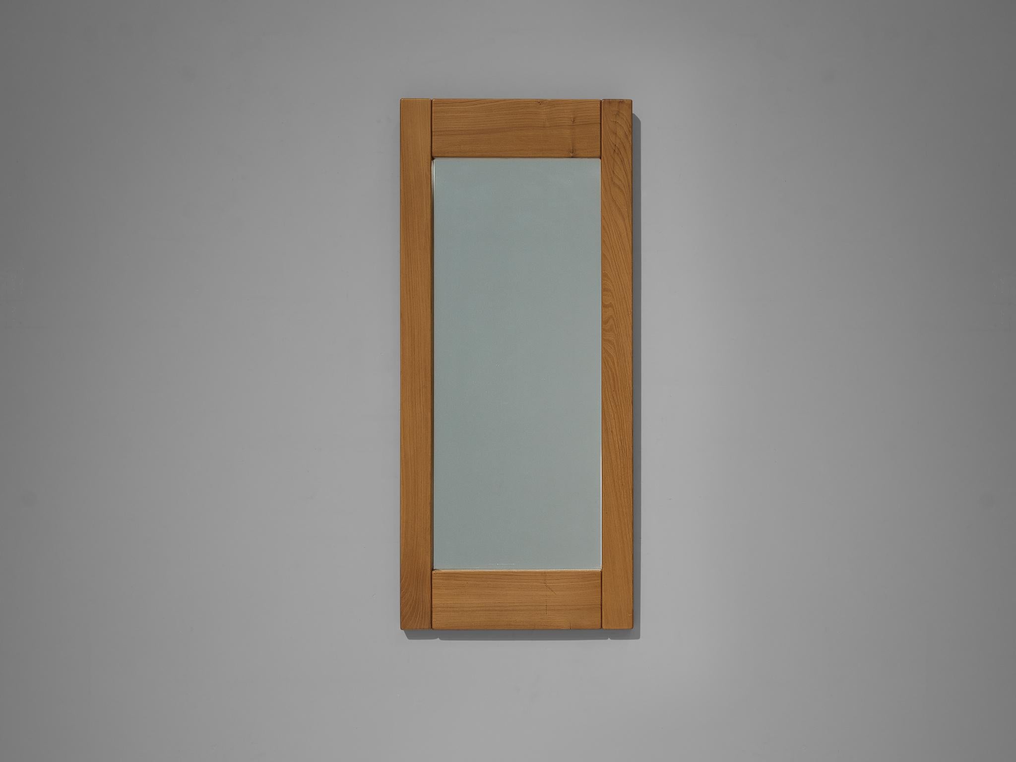 Maison Regain Rectangular Mirror with Elm Wood Frame In Good Condition In Waalwijk, NL