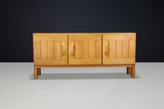 Credenza scultorea in olmo Maison Regain, Francia, anni '60