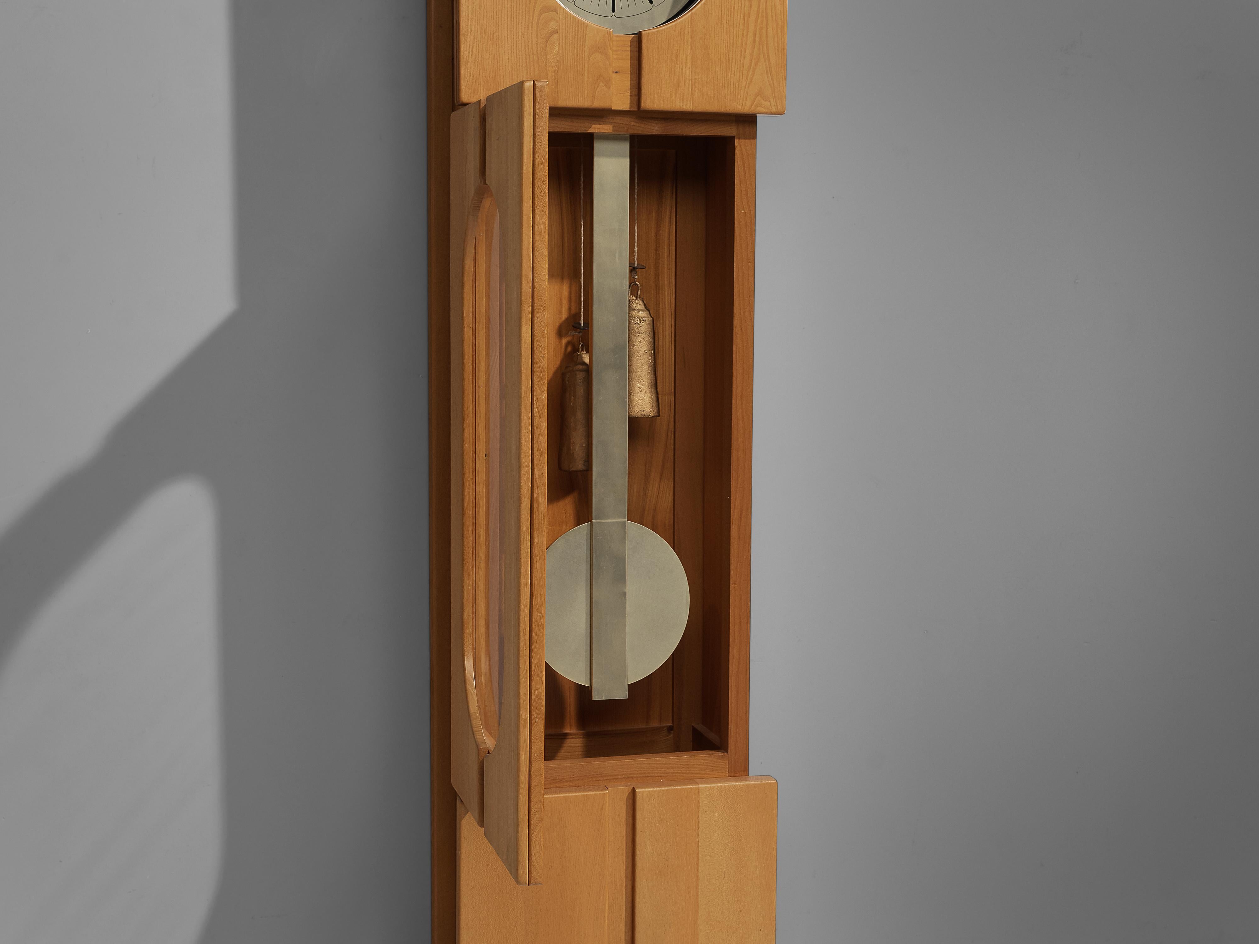 Maison Regain Sculptural Grandfather Clock in Solid Elm 4