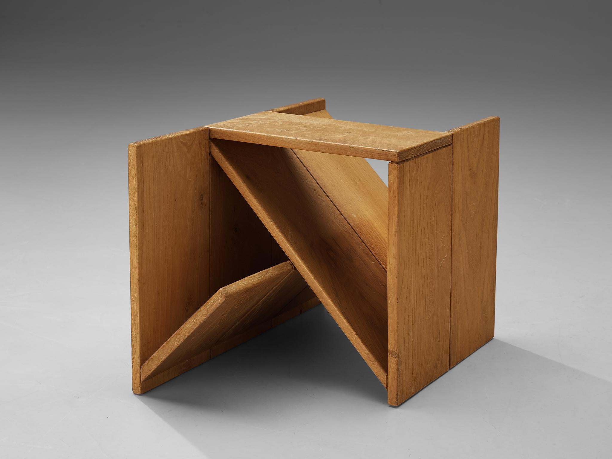 Maison Regain Sculptural Side Table in Solid Elm 1