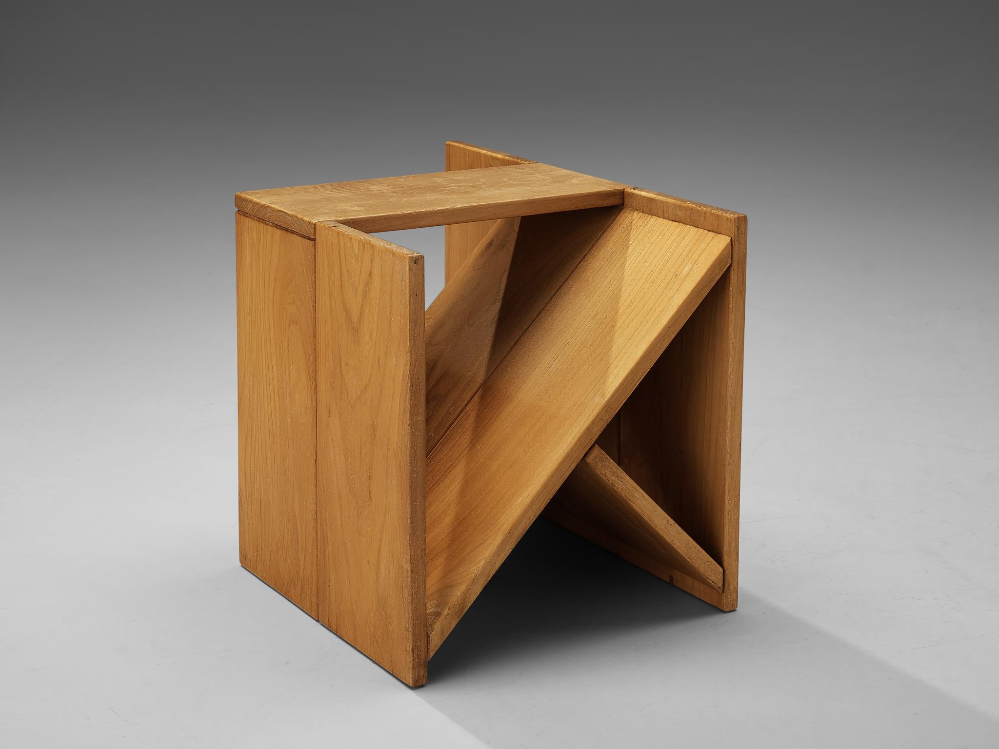 Maison Regain Sculptural Side Table in Solid Elm 3