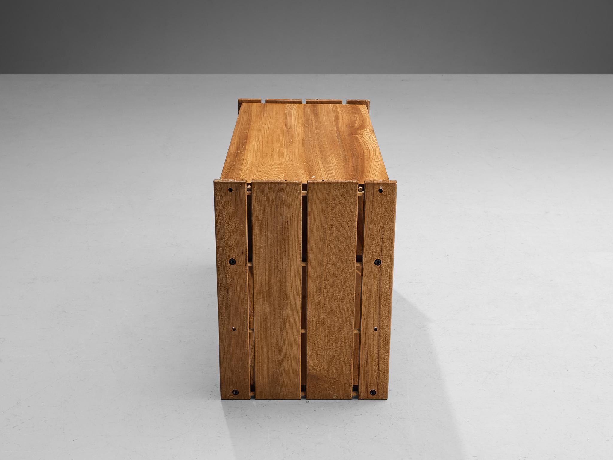 Mid-Century Modern Maison Regain Shelf Cabinet in Elm For Sale