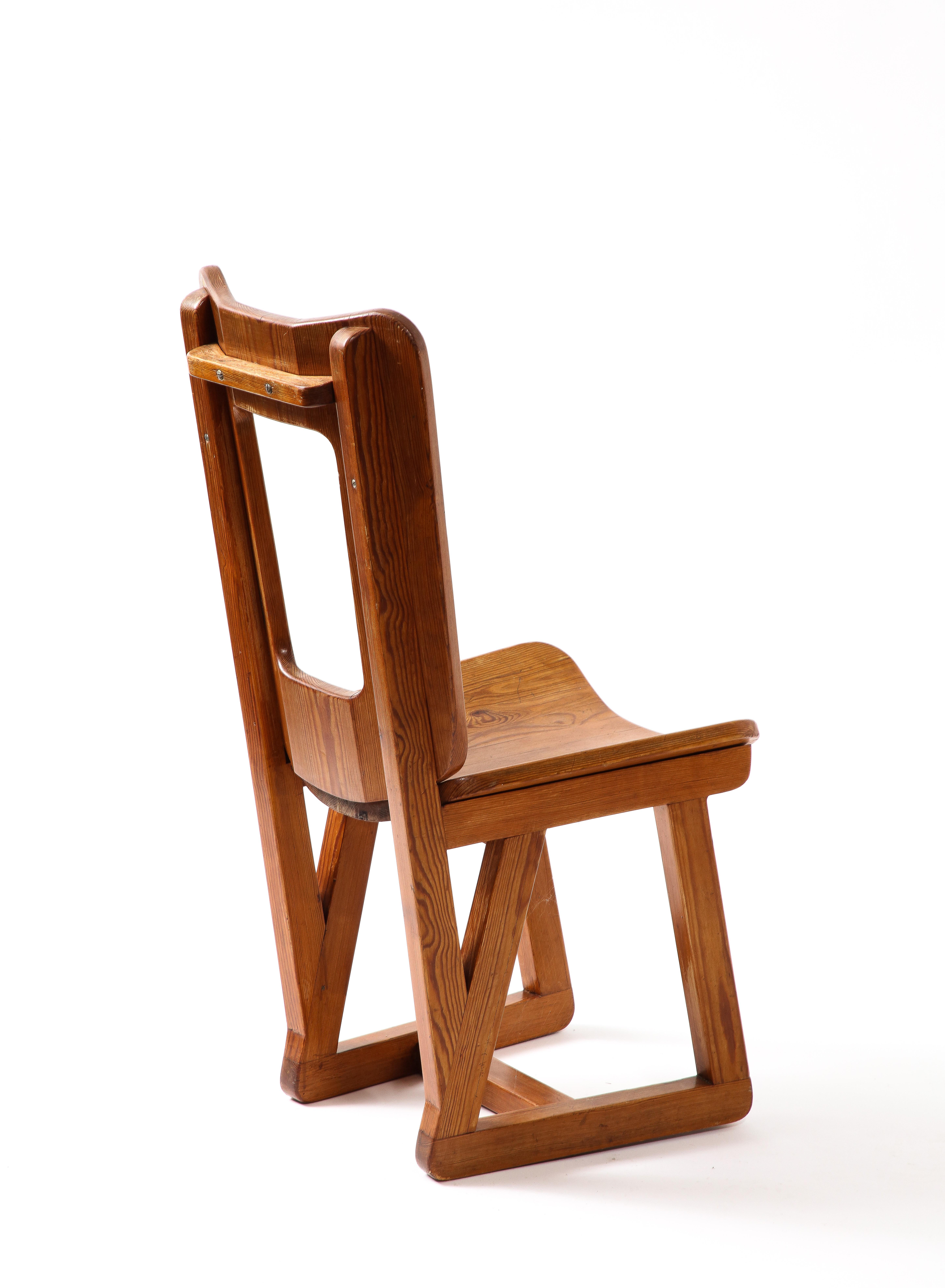 Elm Maison Regain Side Chair, France 1960s For Sale