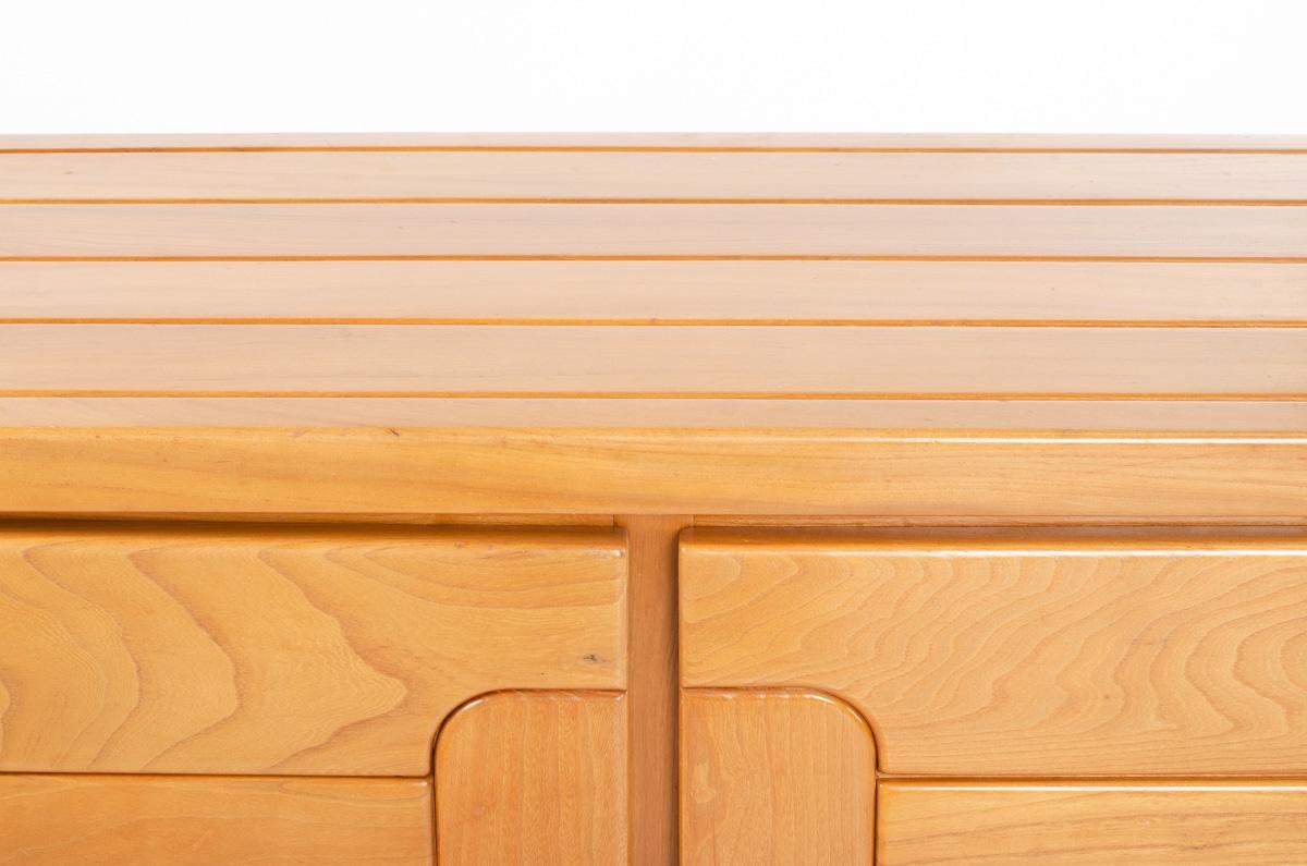 Maison Regain Sideboard in Elm, 1980 For Sale 8