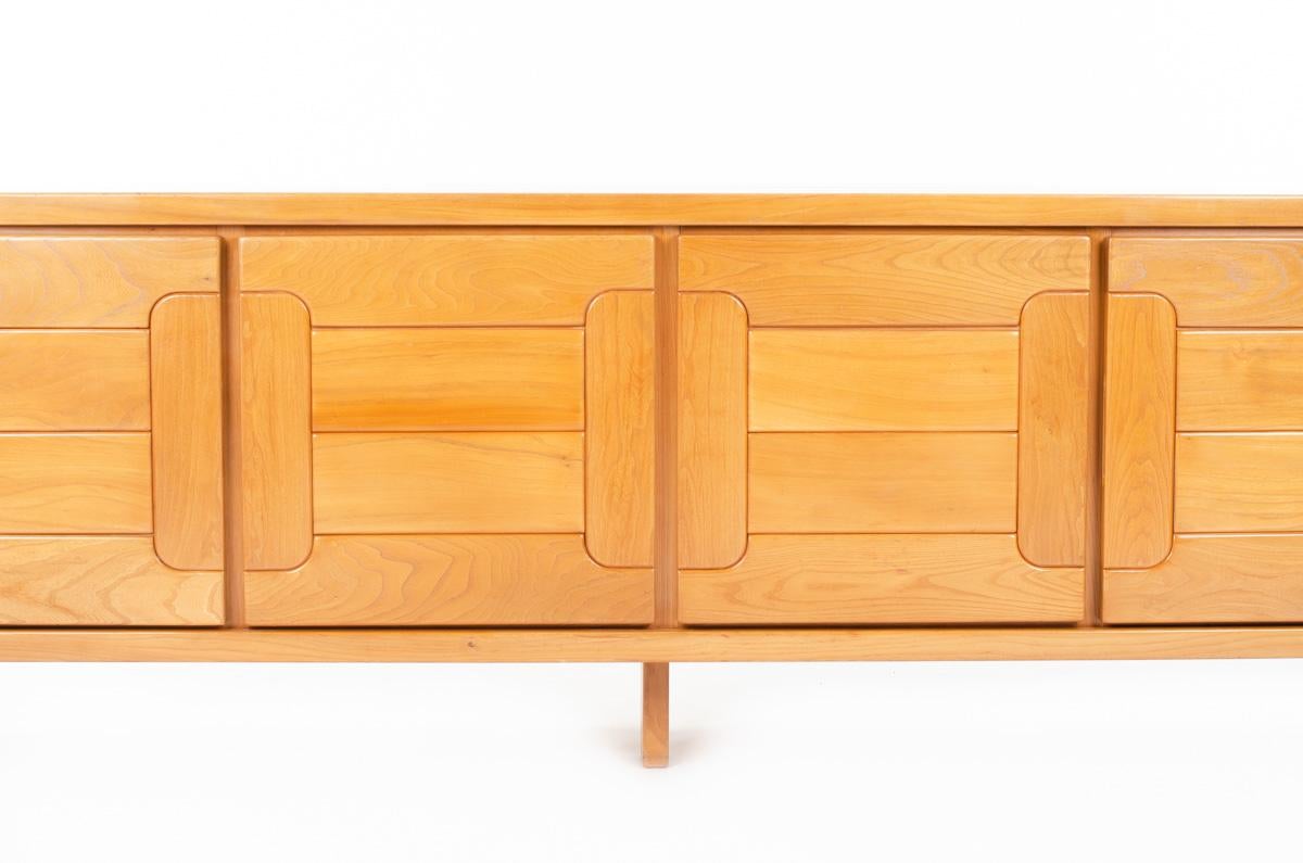 Maison Regain Sideboard in Elm, 1980 For Sale 3