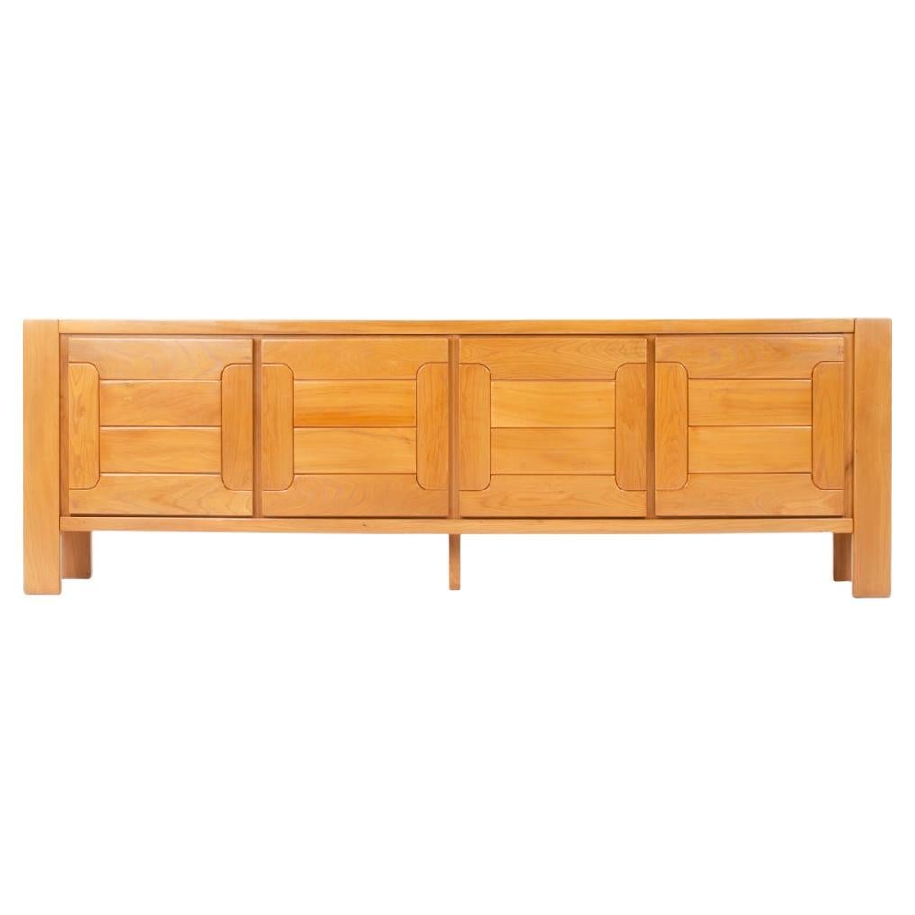 Maison Regain Sideboard in Elm, 1980 For Sale