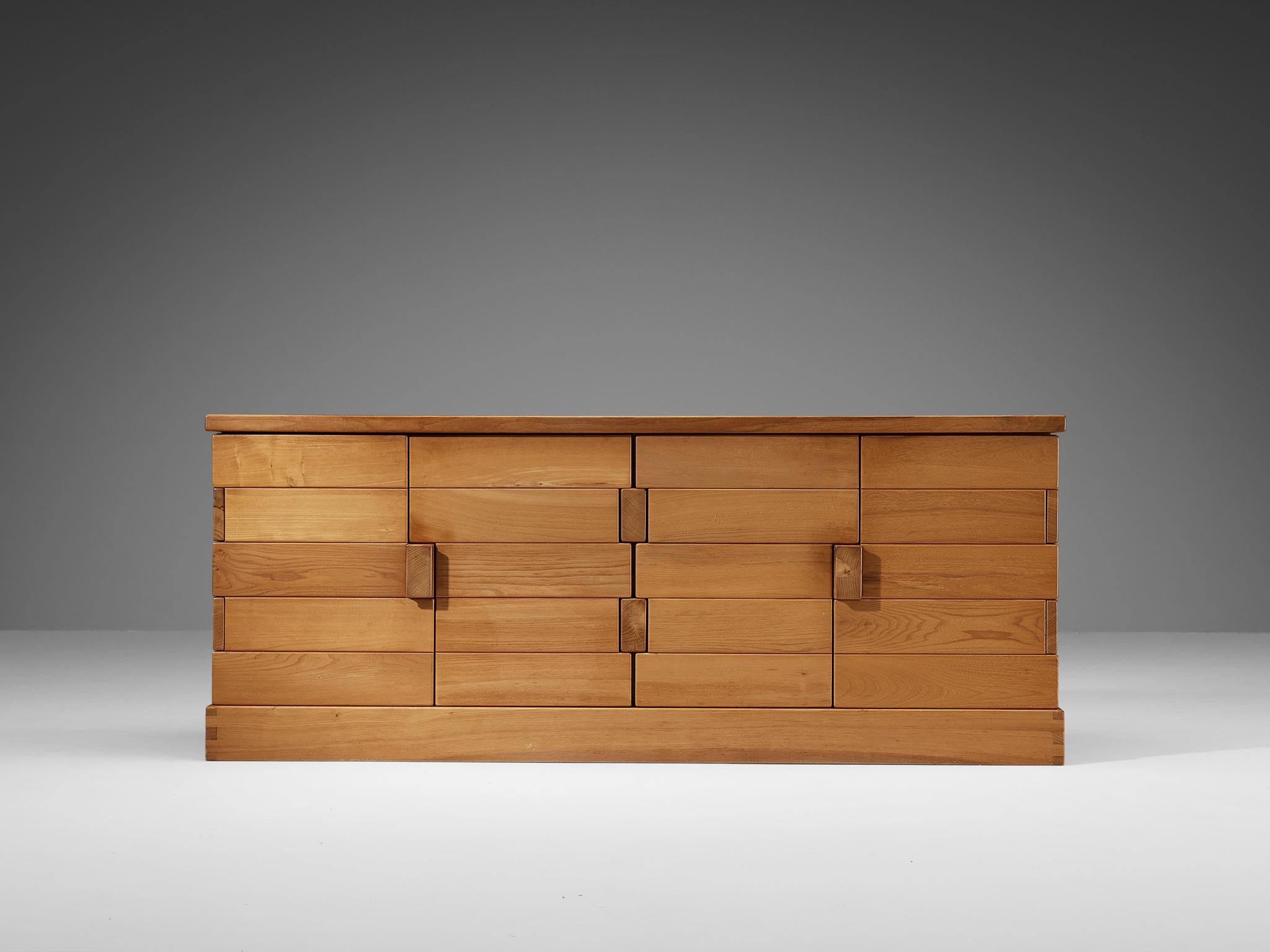 Late 20th Century Maison Regain Sideboard in Solid Elm