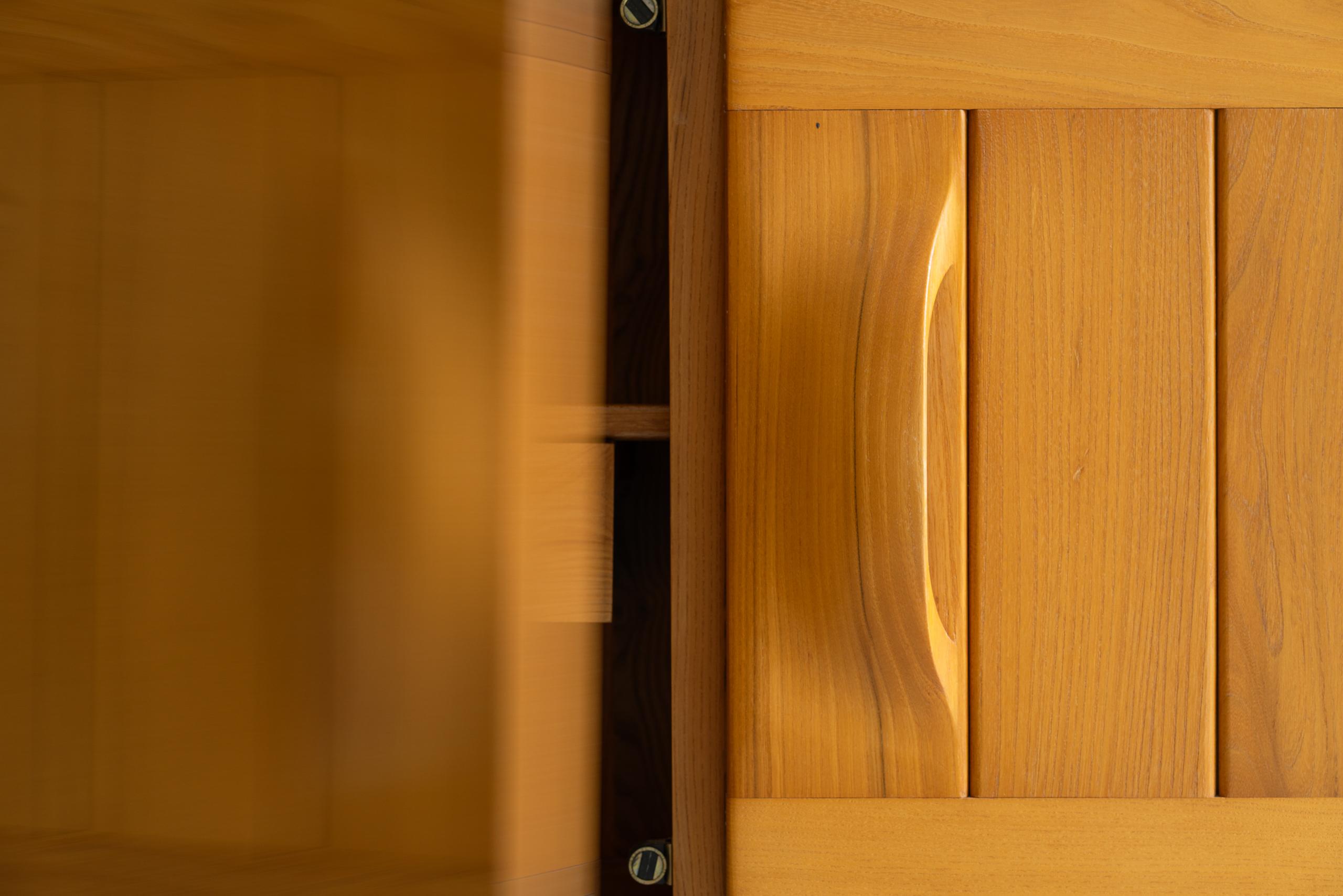Late 20th Century Maison Regain Sideboard in Solid Elm, France 1970s For Sale