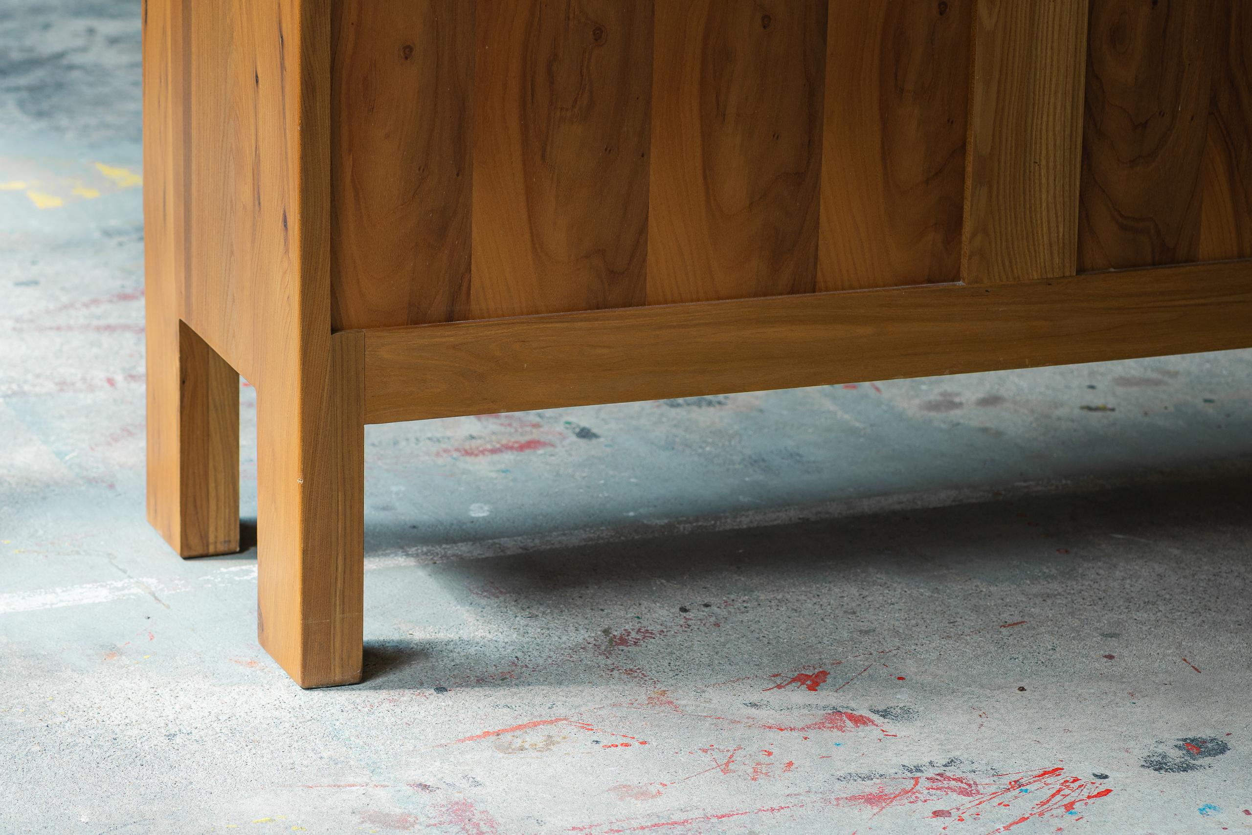 Maison Regain Sideboard in Solid Elm, France 1970s For Sale 1