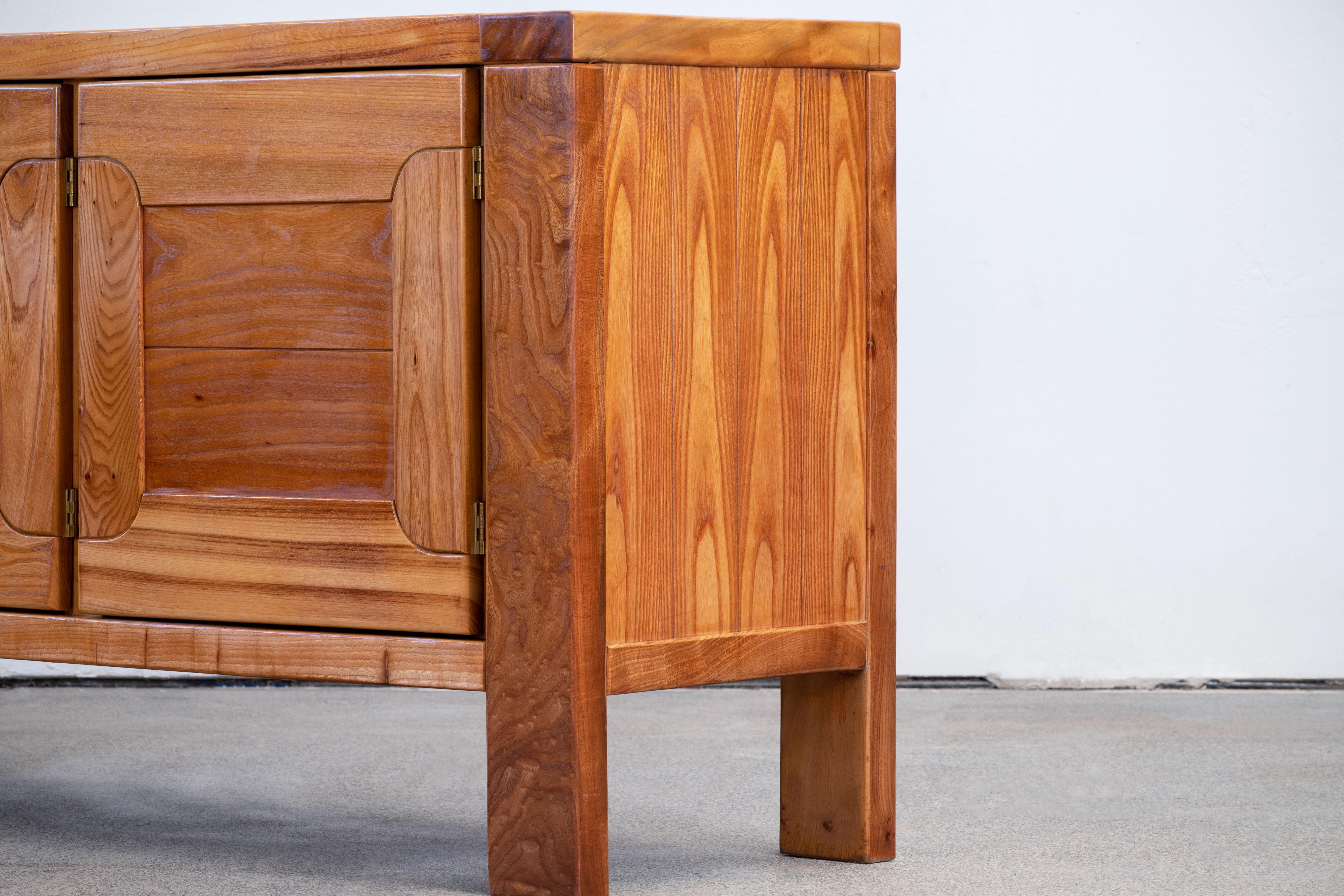 Maison Regain Sideboard in Solid Elm, France, 1970s 2