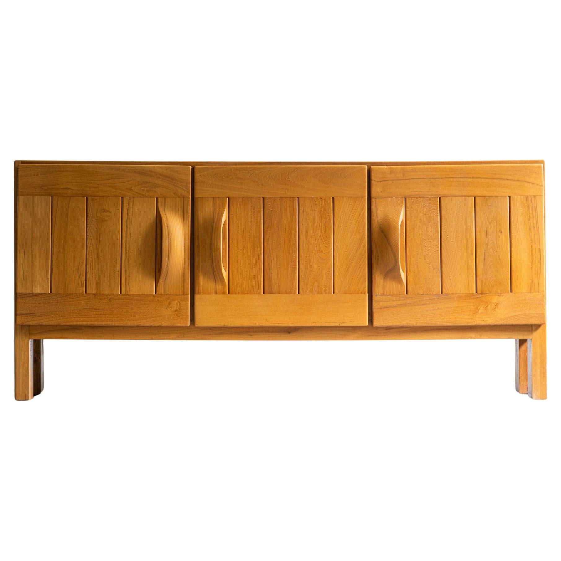 Maison Regain Sideboard in Solid Elm, France 1970s