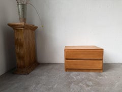 Table de chevet en orme massif Maison Regain