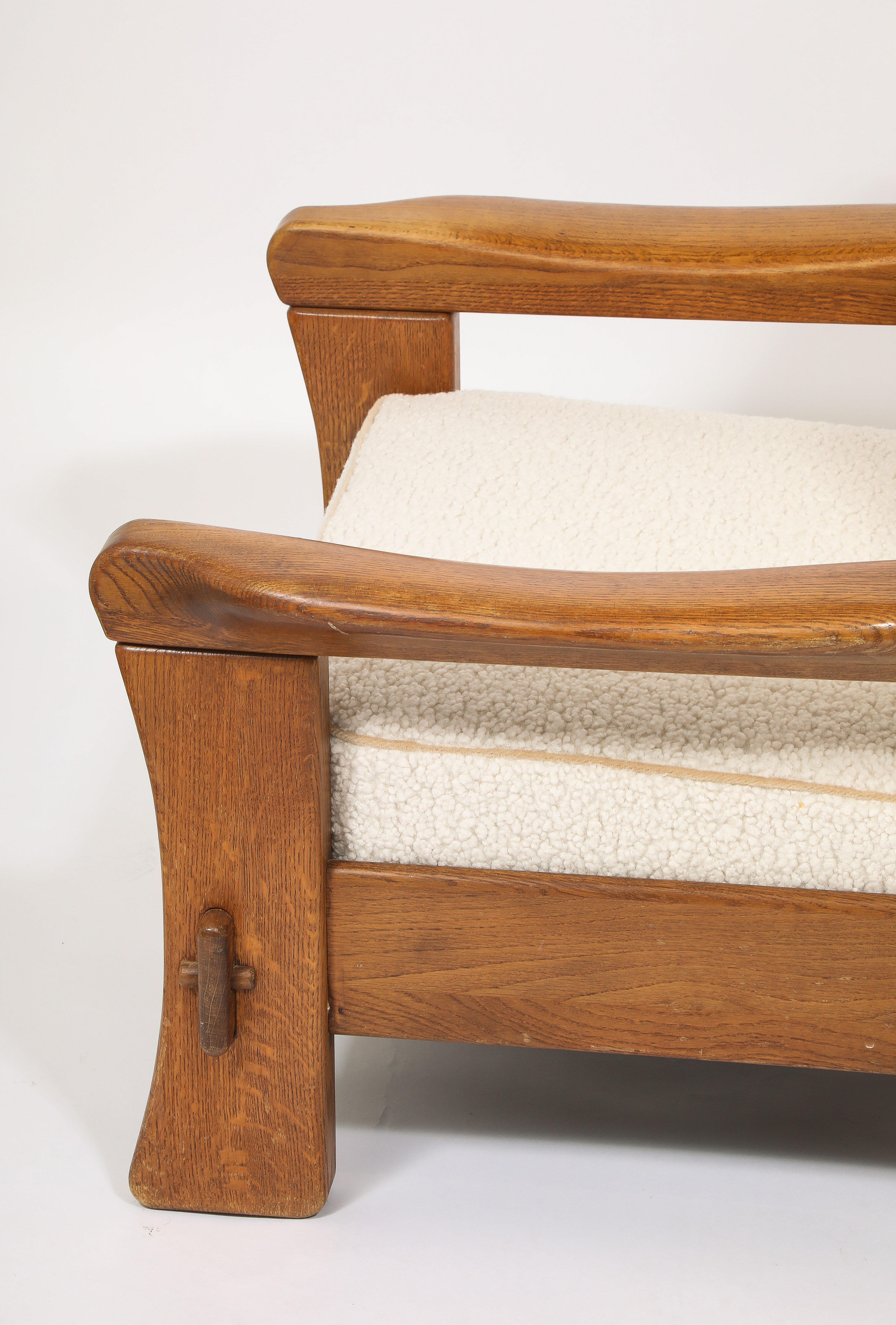 Maison Regain Solid Elm Chairs, France 1950's For Sale 5