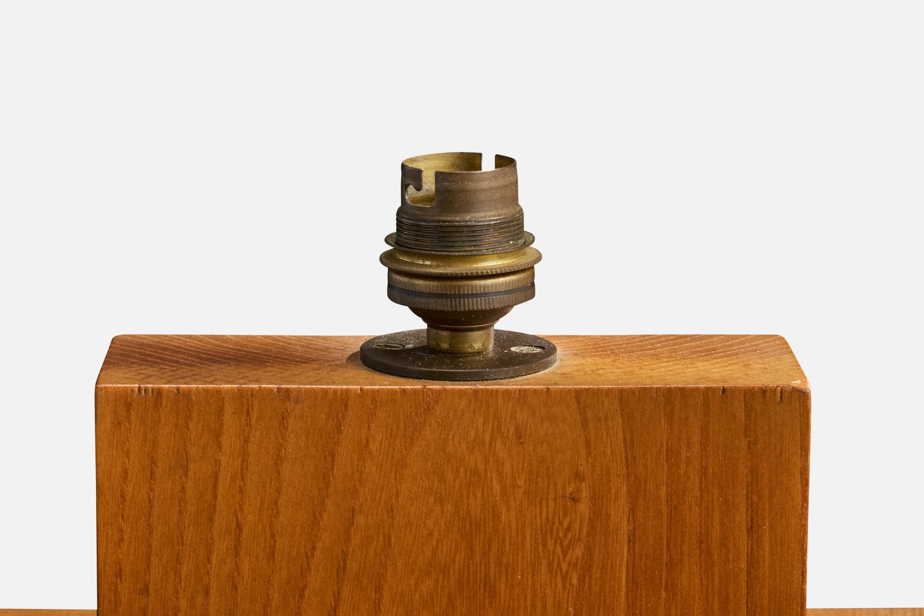 French Maison Regain, Table Lamp, Oak, France, 1960s For Sale