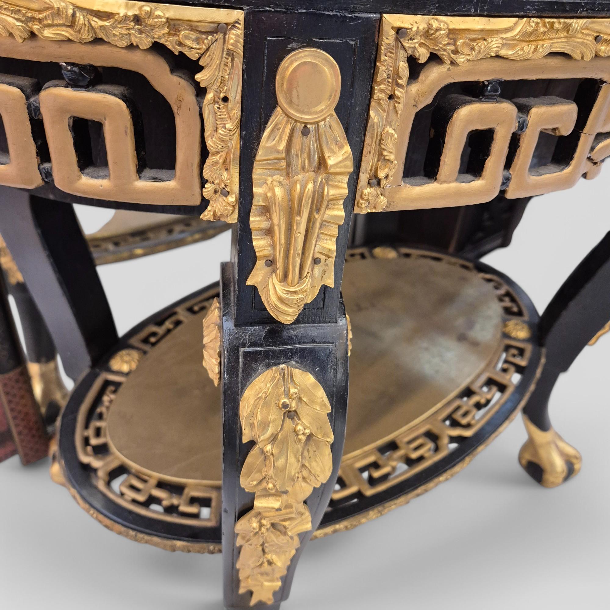 Maison ROMÉO Champagnerkühler, Holz und vergoldete Bronze, um 1970 im Angebot 7