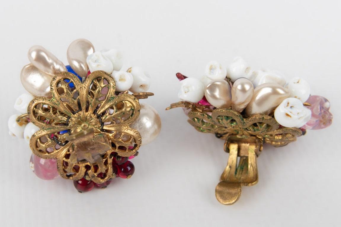 Women's Maison Rousselet Golden Metal Earrings For Sale