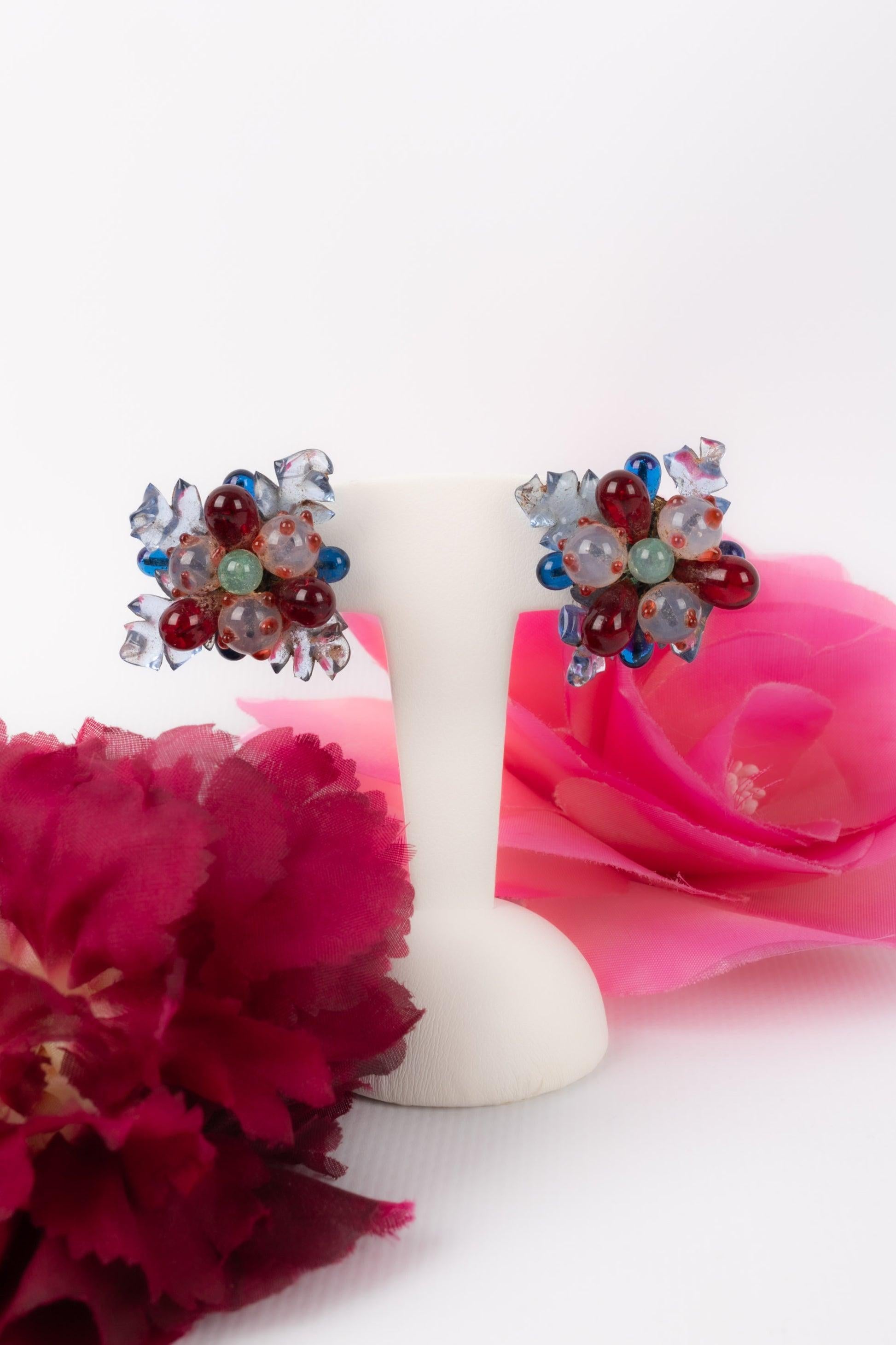 Maison Rousselet Multicolored Glass Paste Earrings For Sale 3