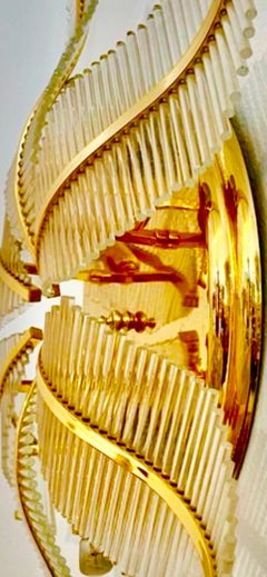 Maison scoliari PALM glass wall lighting murano , italy 1970s