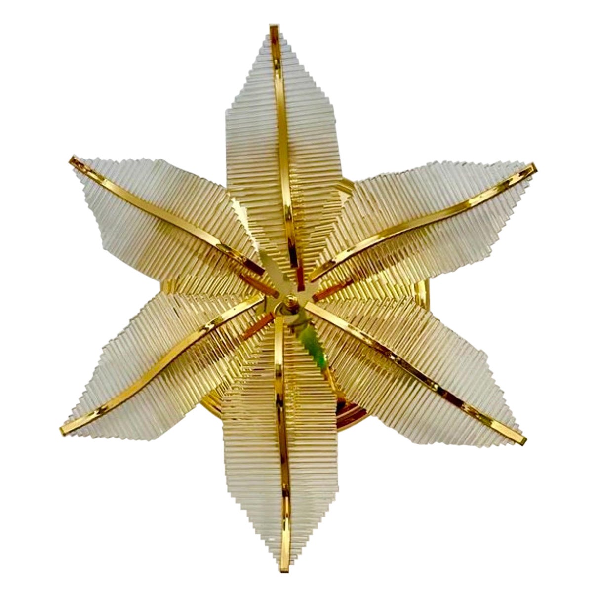 Maison scoliari PALM luminaire mural en verre murano , italie années 1970