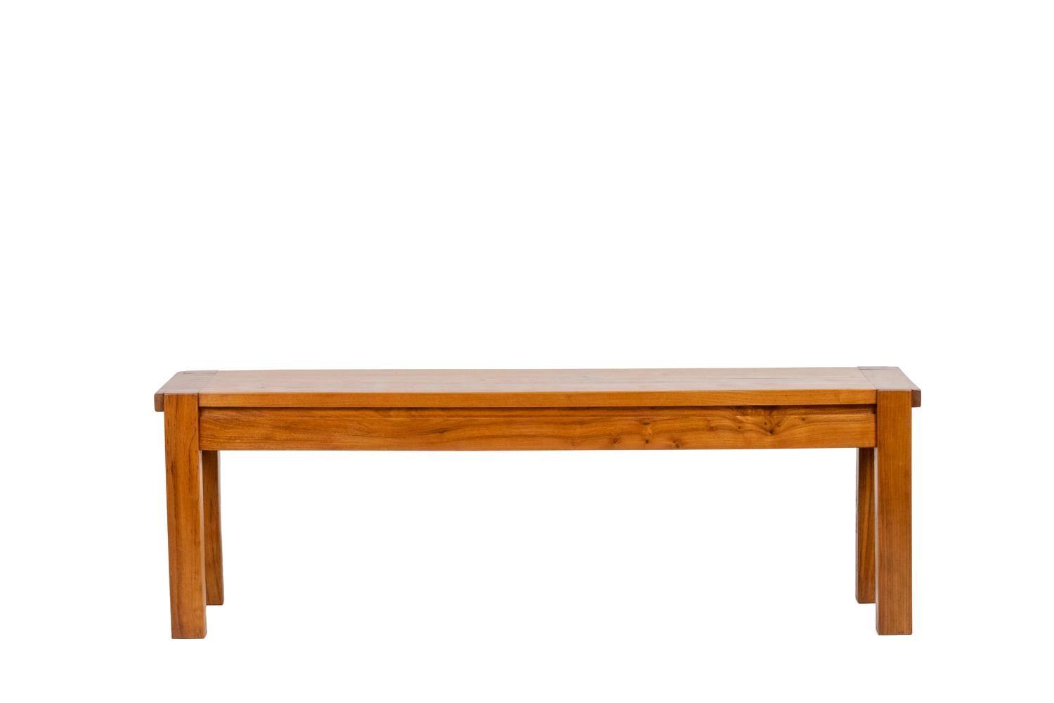 Maison Seltz, by.

Rectangular bench in blond natural elm.

French work carried out in the 1960s.