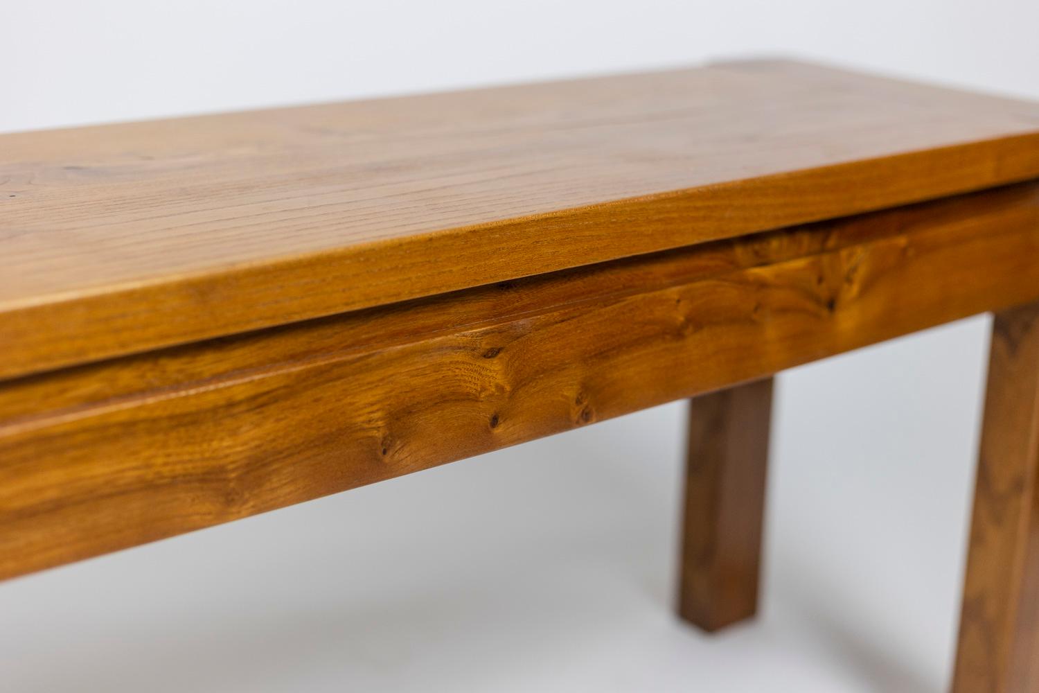 20th Century Maison Seltz, Bench in Elm, 1960s For Sale