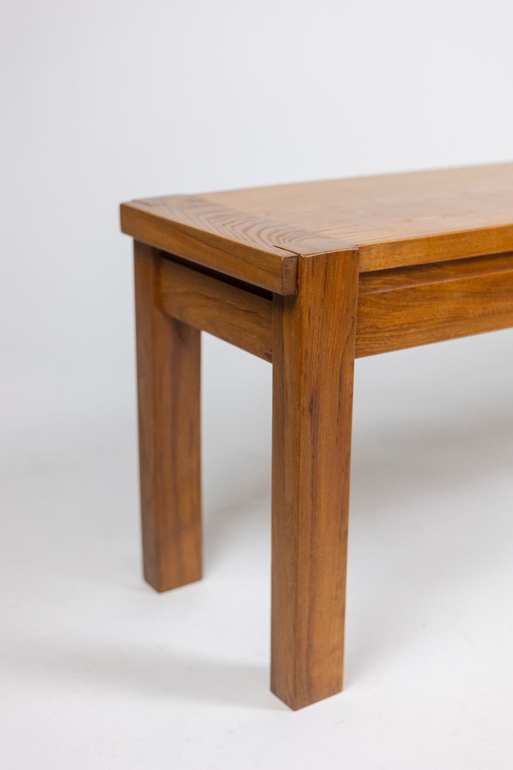 Maison Seltz, Bench in Elm, 1960s For Sale 2