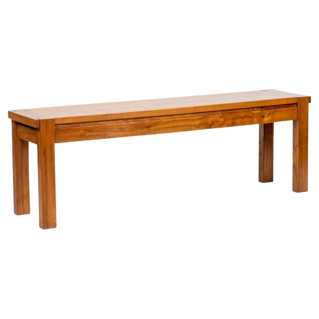 Maison Seltz, Bench in Elm, 1960s For Sale