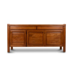 Maison Seltz, Sideboard in Blond Solid Elm, 1960s