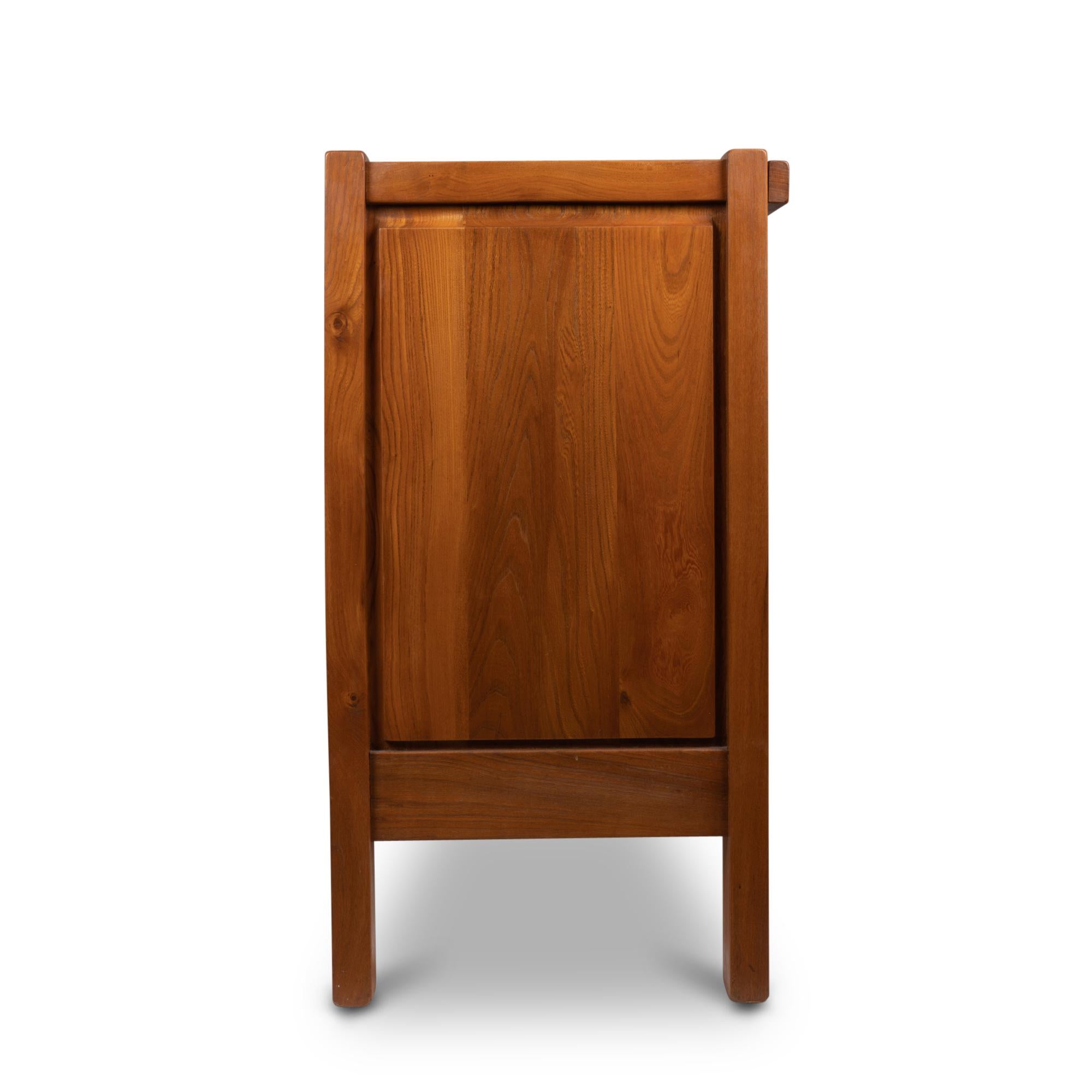 20th Century Maison Seltz, Sideboard in Blond Solid Elm, 1960s For Sale
